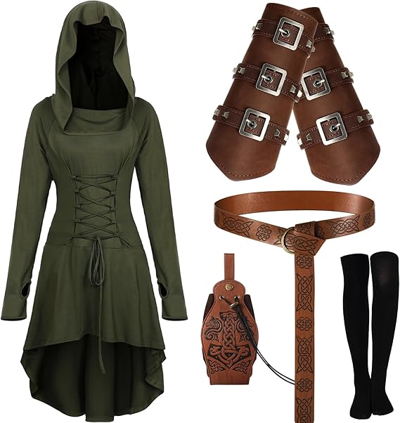 Step into the Past: Unleash Your Inner Heroine with the 5-Piece Renaissance Costume Set